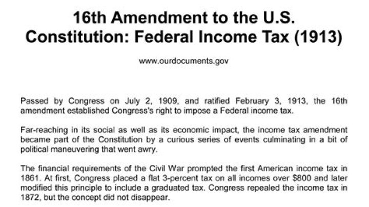 Who proposed the 16th amendment?