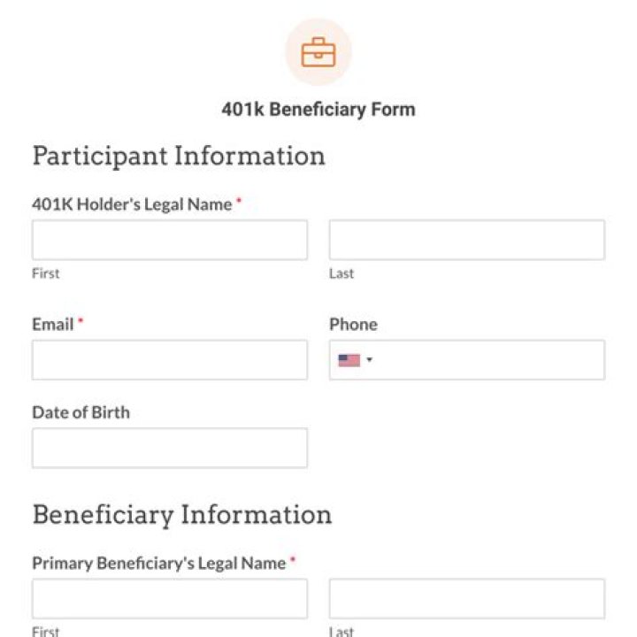 Who should be listed as beneficiary on 401k?