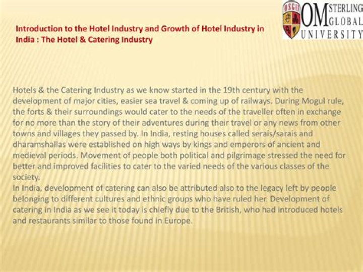 Who started hotel industry in India?
