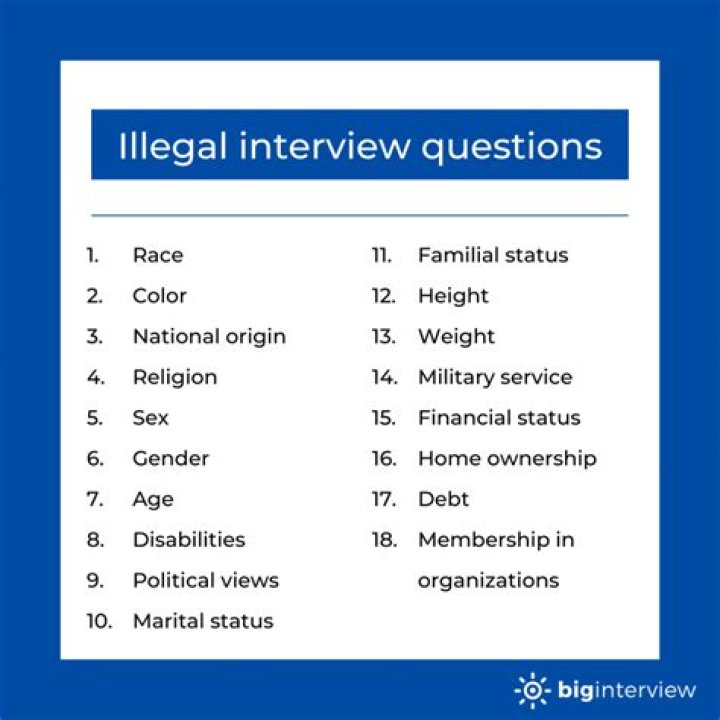 Why are some interview questions illegal?