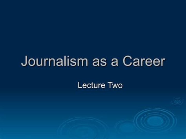Why did you choose journalism as a career?