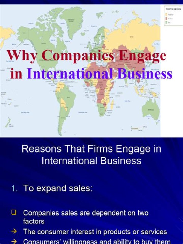 Why do companies engage in international trade?