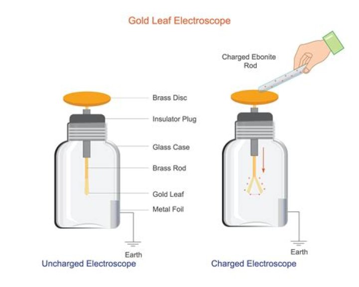 Why do the leaves of an electroscope move apart when a charged rode gets closer to the electroscope?