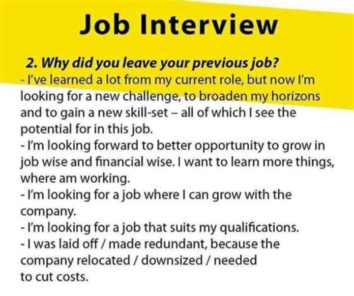 Why do you want to leave your job answer?