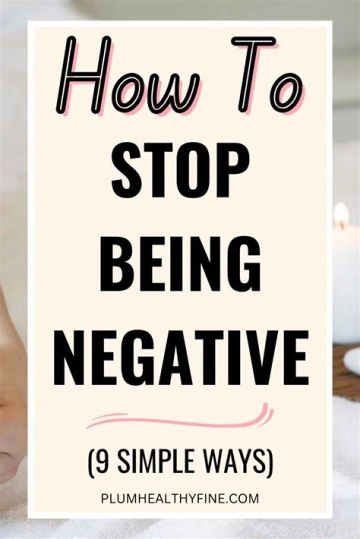 Why is being negative a bad thing?