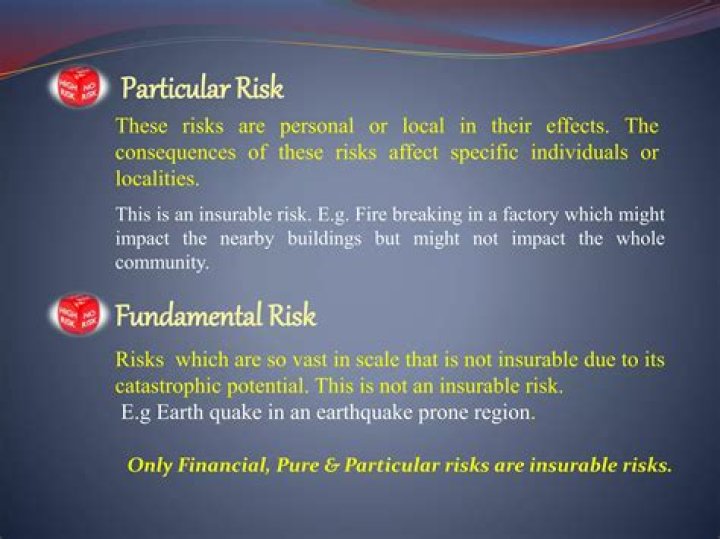 Why is only pure risk insurable?