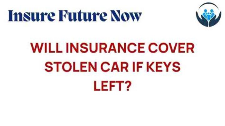 Will insurance cover stolen car if keys were left in it?